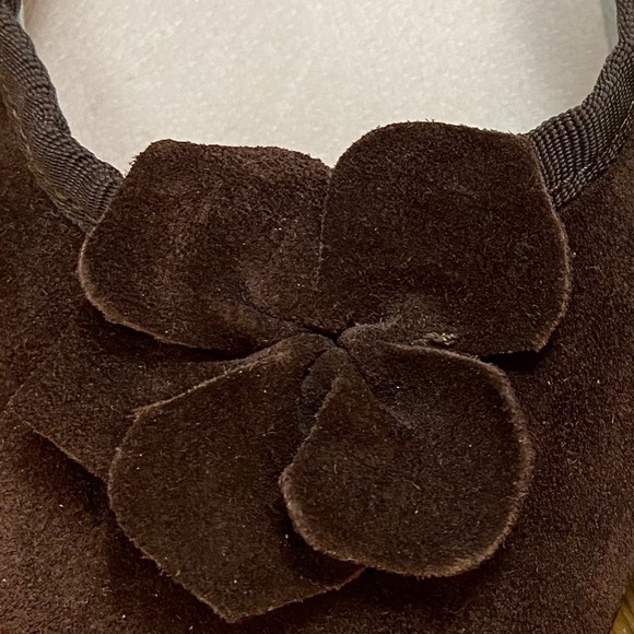 Calzoleria Tuscana Handcrafted Brown Leather Ballet Flat w/ Rosettes Size 8 - Picture 8 of 11